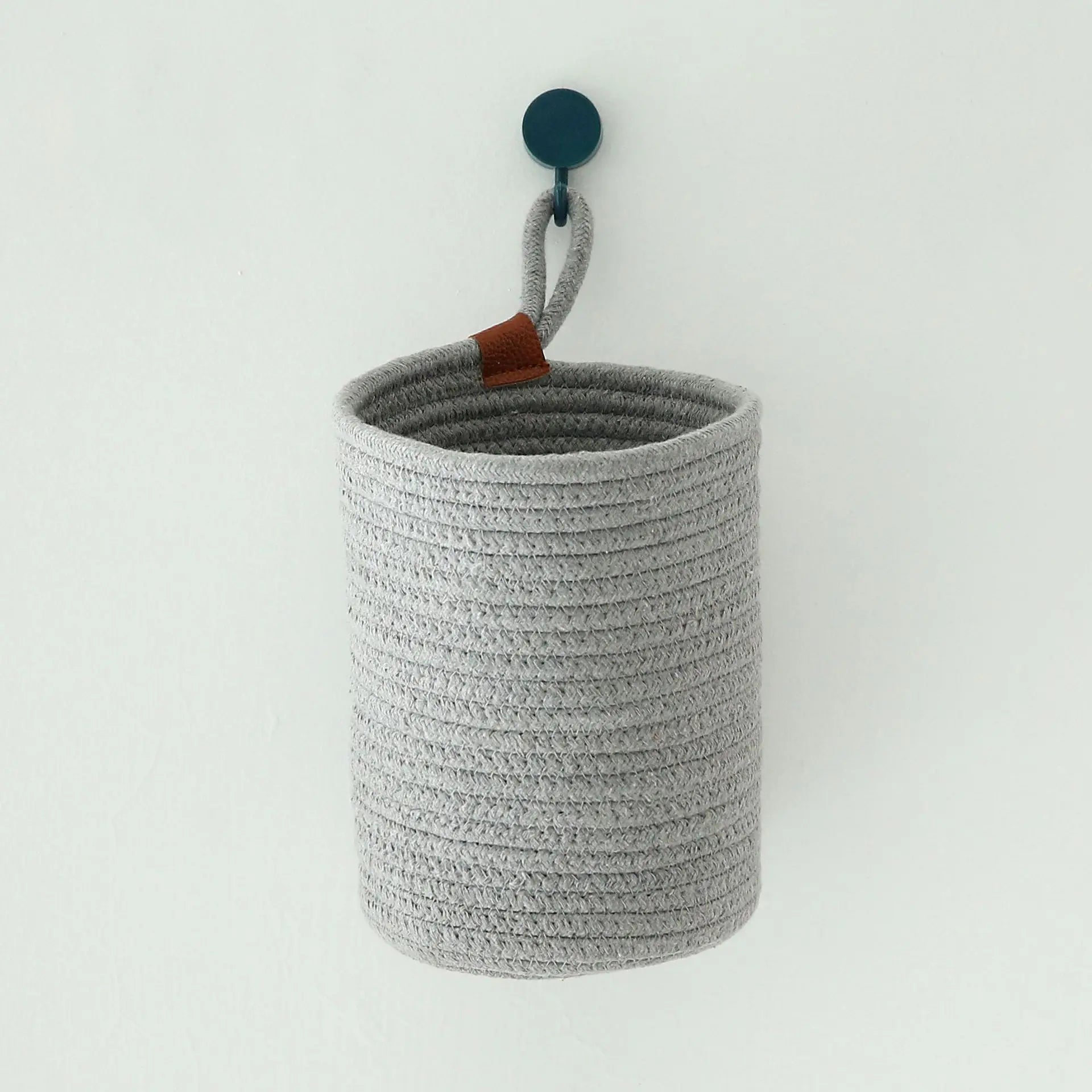 Home Decor White Cotton Rope Storage Basket With Lid Storage and Organization Many Sizes Vietnam Supplier