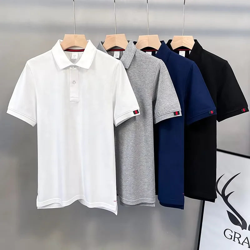 Customize High Quality 100% Cotton Men's Polo Shirts Uniform Breathable 200 Grams Polo T-shirt for Men
