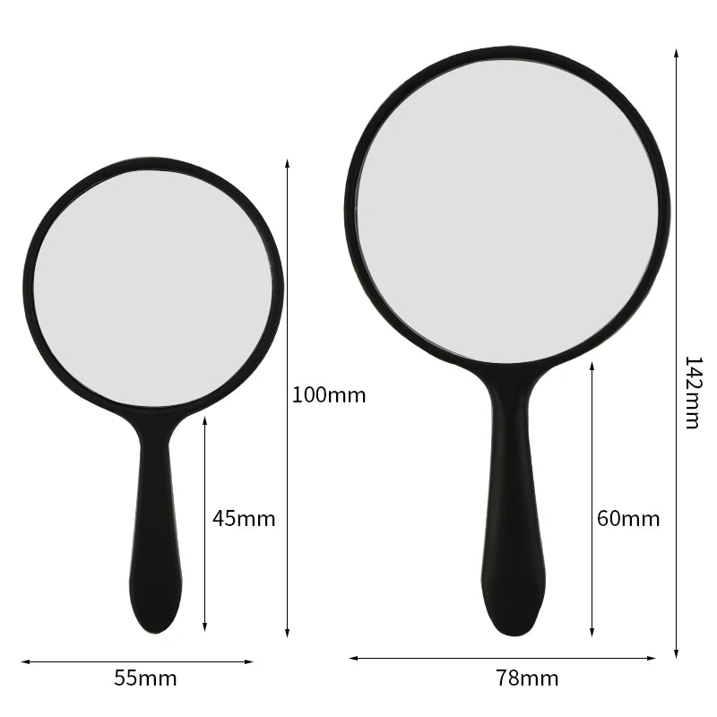 Custom Handheld Vanity Mirror with Handle Round Design Personalized Makeup Mirror