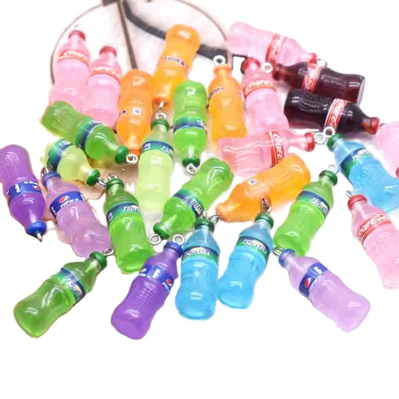 1000pcs 11*34mm Colorful 3D Drink Resin Simulation Charms for DIY Decoration Earrings Necklace Jewelry Accessory