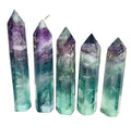Natural rainbow Fluorite Crystal Point Watermelon Fluorite Tower
