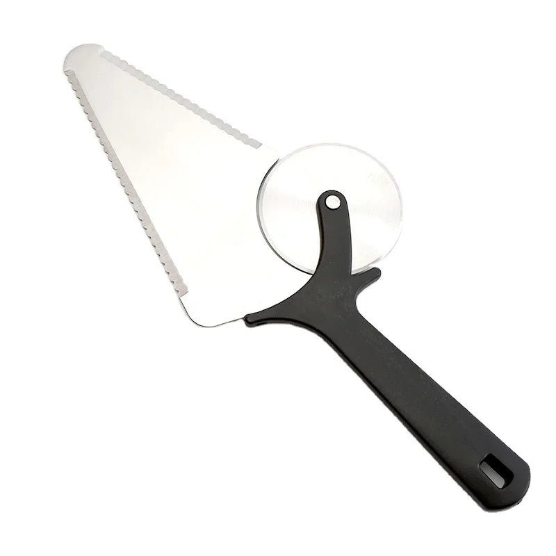 3 in 1 Extra Sharp Stainless-Steel Pizza Cutter and Server Slicer Ant-Slip Ergonomically Shaped Handle for Baking
