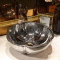 Silver Color Sanitary Ware Cabinet Washbasin for Wholesale White Modern Oval Ceramic Countertop Sinks Washing Hands Shampoo Sink