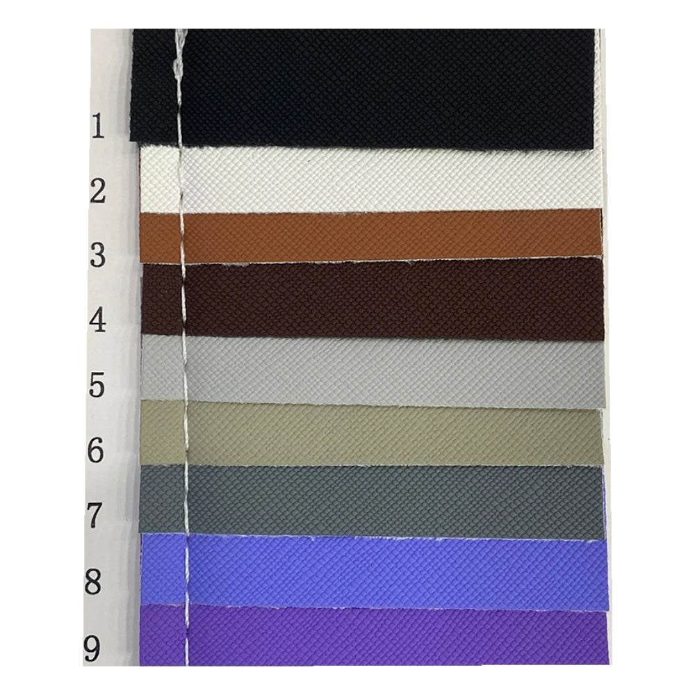 Wholesale Hot Sale Saffiano PU Faux Leather Colorful Thickness for Jackets Bags Shoes and so on