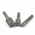 Chrome Vanadium Steel 3pcs Socket Adapter Wrench Set 1/4\" 3/8\" 1/2\" Hex Shank Drill Bits Bar OEM for Power Tools