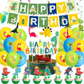 Dinosaur Birthday Party Supplies Set Dinosaur Cake Topper Printing Balloon Happy Birthday Banner Party Decorations for Boys