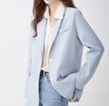 Fashion Black Blazer Suits Women 2024 Plus Size Single Button Oversized Casual Jacket