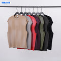 Custom High Quality Oversized 100% Cotton Washed and Cut Blank Vintage Sleeveless T Shirt for Men