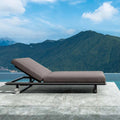Modern Italian Design Sun Bed Outdoor Aluminum Alloy Furniture with Rope Waterproof Fabric Foldable for Villa & Patio