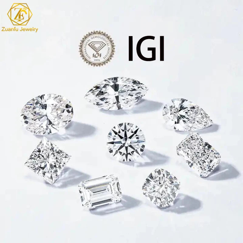 Factory Direct Sales Artificial Diamond IGI Certificate VVS Lab Created Diamond Synthetic Lab Diamond