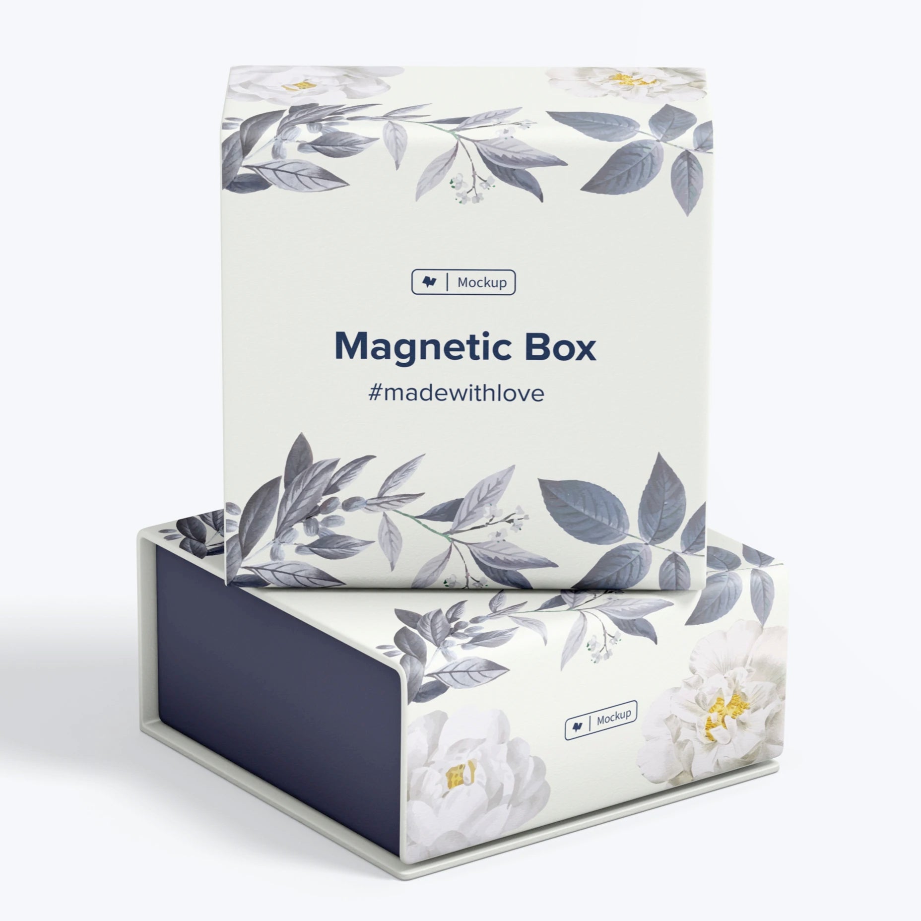 Eco Friendly Custom Small Ecommerce Personalized Magnetic Closure Paper Boxes Foldable Packaging White Magnetic Gift Box