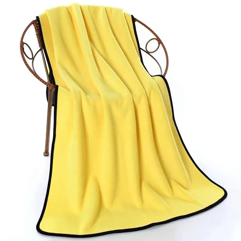 Customizable Logo Eco-Friendly Thickened Coral Velvet Pet Bath Towel Quick-Drying Cotton Absorbent Grooming Towel for Dogs