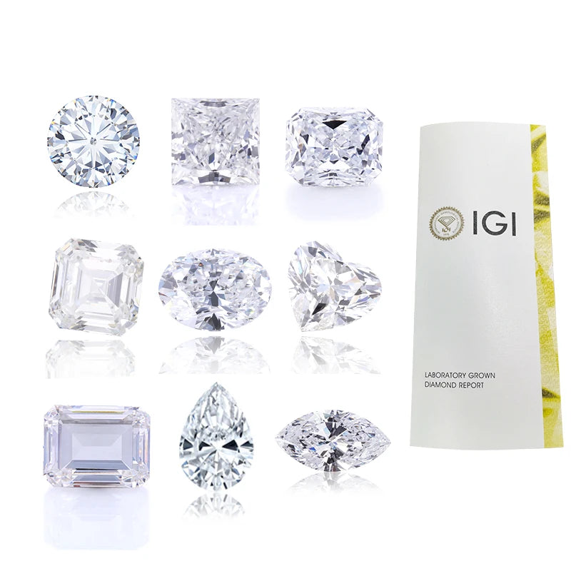 Starsgem IGI Loose Diamond 1 Carat Fancy Shape Lab Created Stone 1 Ct HPHT CVD Rough Diamond