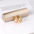 Top Sale Stainless Steel Jewelry Minimalist Zircon Earrings Waterproof 18k Gold Plated Huggie Hoop Earrings for Women