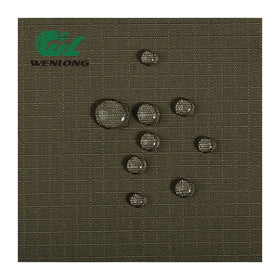 65%P 32%C 3%Sp Camouflage Stretch Ripstop Fabric Ranger Green Waterproof Anti Tearing Plain Dyed