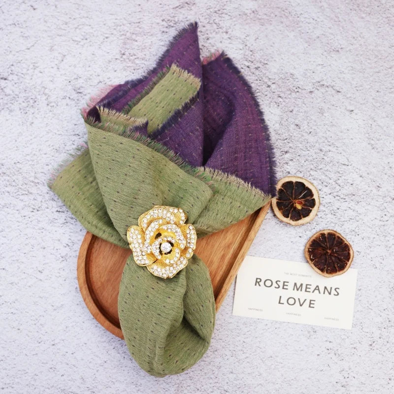 Double-layer Cotton Yarn Napkin with Jacquard Bohemian Patterns on Both Sides Suitable for Table Decoration in Hotels