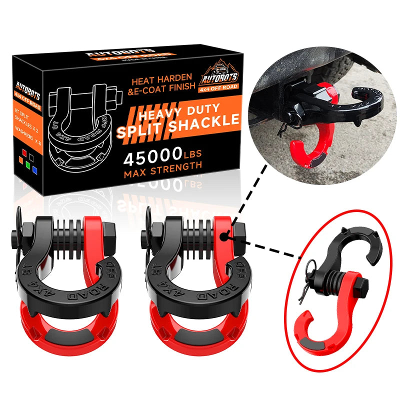 Oem logo Customized Bow Shackle 4*4 Off-road 8t Bow Shackle Split Shackle for Towing