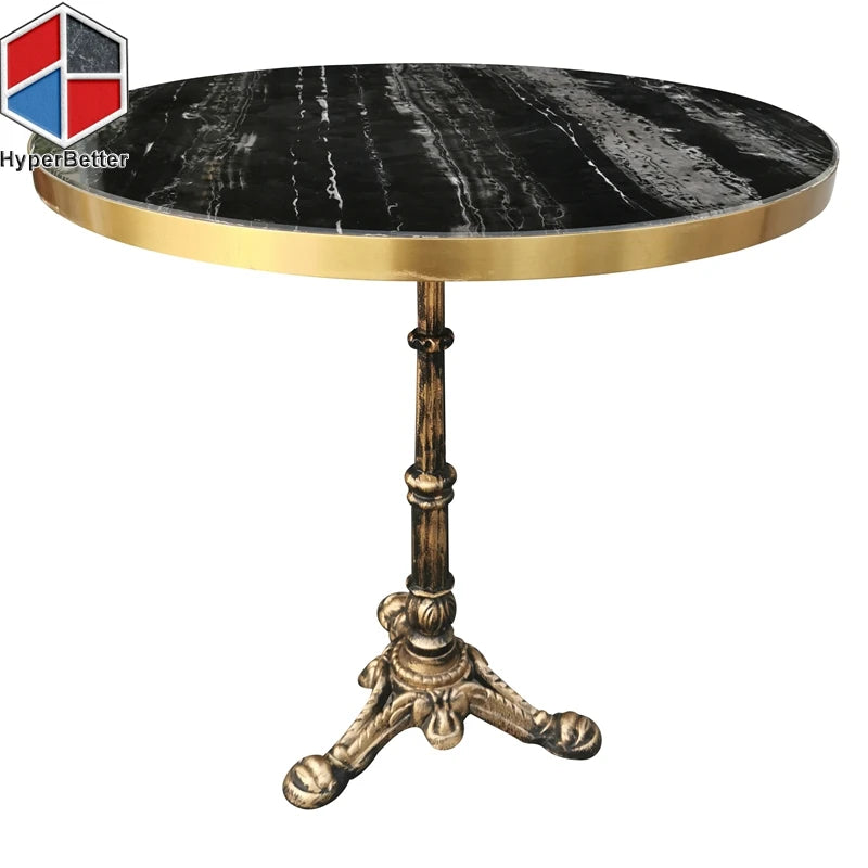 Wholesale Round black marble dining table only MegaBDM