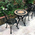 Cast Aluminum Dining Balcony 2+1 Combination Table Chair Outdoor Furniture Three-piece Set Terrace Modern Small Porcelain