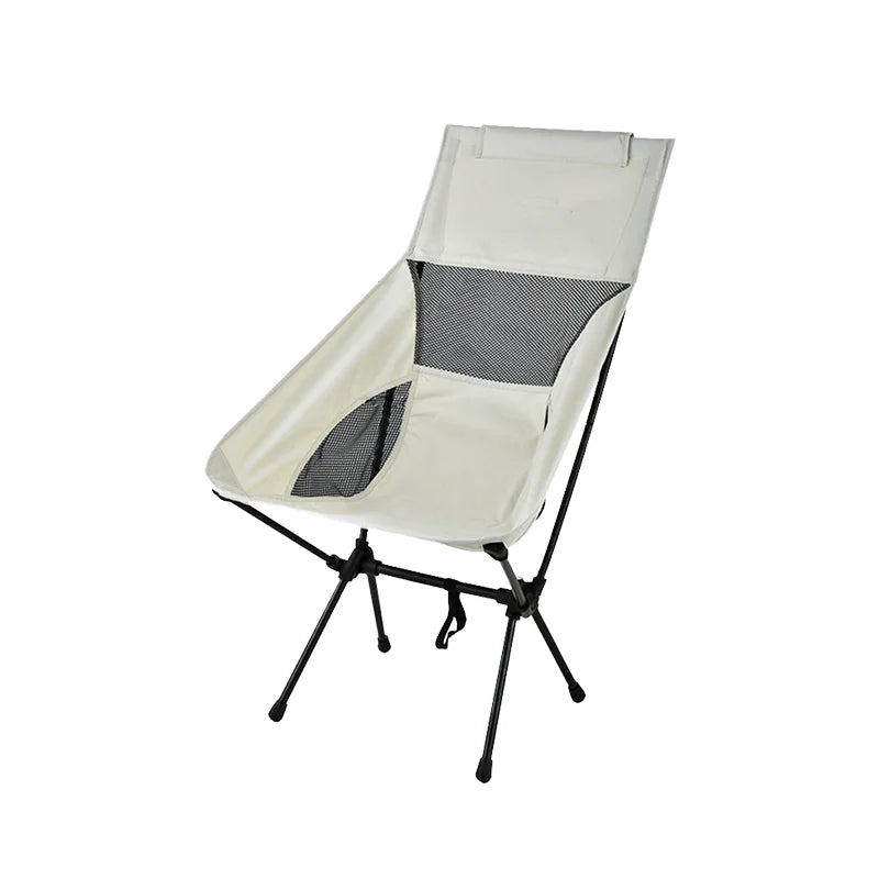 WOQI Modern  Metal Outdoor Ultralight Portable Foldable High Back Moon Chair for Camping