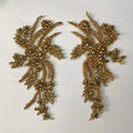 Wholesale Crystal Rhinestone Applique Bridal Applique for Wedding Gown Trimming Bridal Sash Rhinestone Patch LSAP090