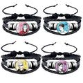 Anime Jewelry Wholesale Volleyball Junior Haikyuu Jewelry Woven Leather Bracelet