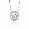 Pretty Classic 925 Sliver Moissanite Pendants Necklace for Girls
