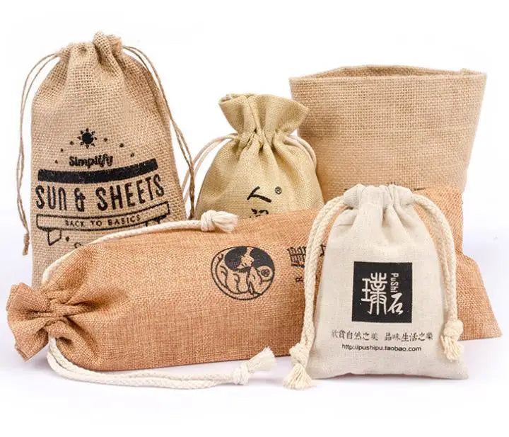 Customized soft-wash and durable canvas tote bags with drawstring shoe bags