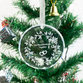 Blank Crystal Glass Hanging Christmas Ornament Customized  Round K9  Crystal Ornaments