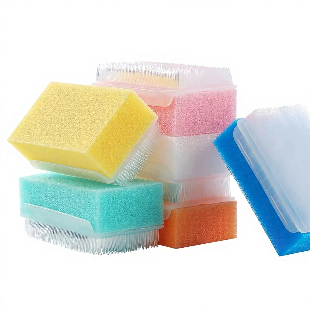 Reusable Sponge Sensory Brush for Baby Head and Bath Scrubbing-MUNKCARE