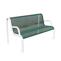 Outdoor Furniture Park Modern Metal Mesh Exterior Bench Seat Outside Street Steel Bench Seating Public Garden Patio Bench Chair