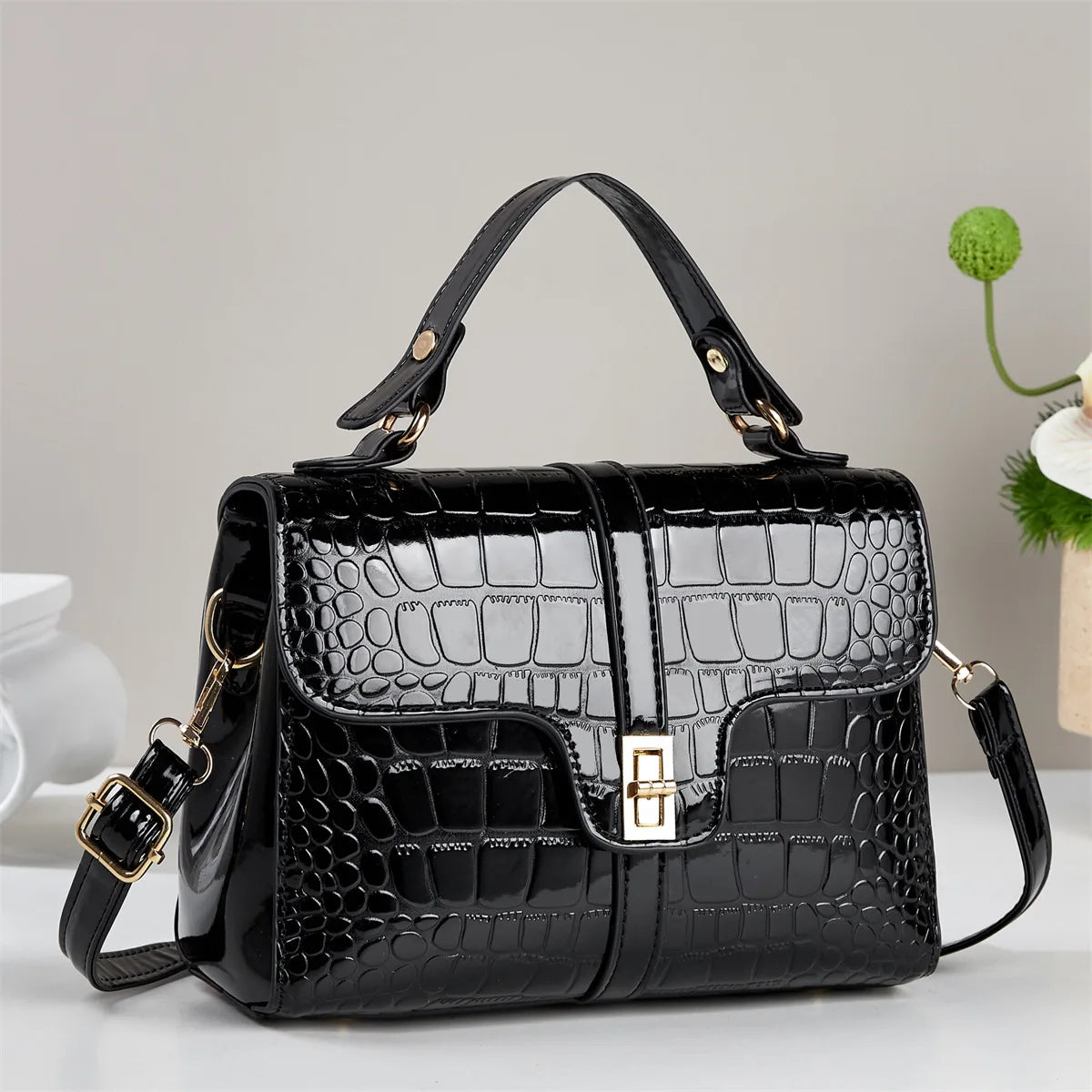 Fashion Trend Women Handbag Snake PU Leather Large Capacity Luxury Ladies Party Handbag and Purse Casual Tote Sac Shopping Bag