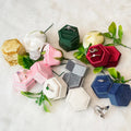 Tongxing Custom Logo Ring Packaging Boxes Luxury PC Velvet Jewelry Box Organizer Wedding Gifts Wholesale Hexagon Jewellery Boxes