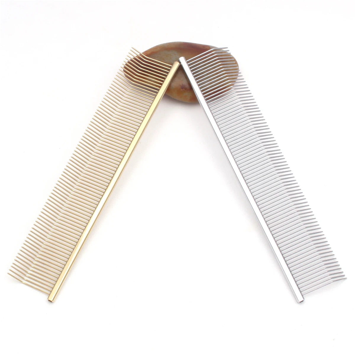 Cat Grooming Comb Folding Teeth Copper Handle Light Row Teeth Needle Hair Trimmer Dog Cat Pet Hair Comb Metal C7817