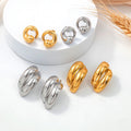 Trendy Wholesale 18K Gold Plated Stainless Steel Stud Earrings Minimalist Tarnish-Free Jewellery for Women for Weddings or Gifts