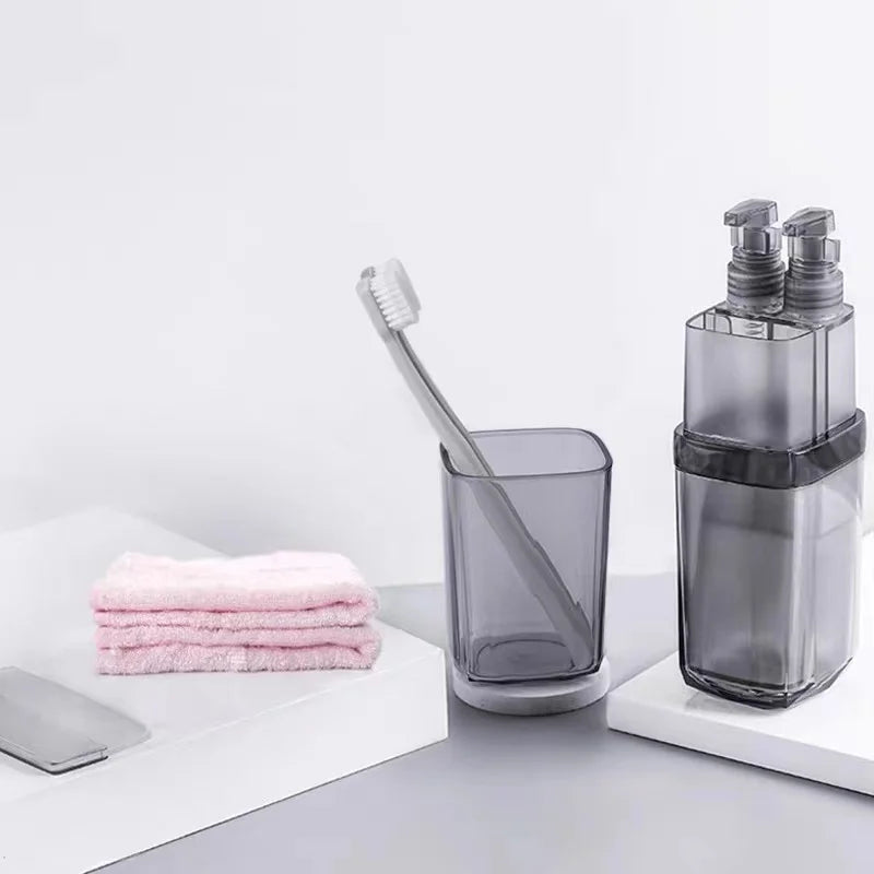 Travel Eco-Friendly Plastic Modern Two-Piece Toothbrush Toothpaste Cover Portable Case with Cup