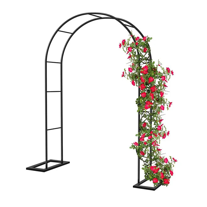 New Metal Garden Arch for Supporting Climbing Vines Flowers Decorative Features in Backyard Patio Wedding Venues