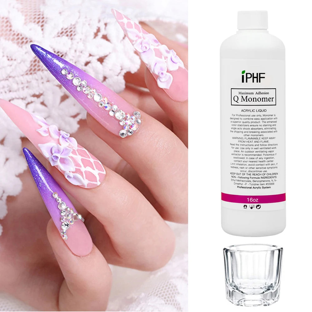 120ml/500ml1000ml Bottled Wholesale MMA Free Nail Dip Powder Liquid Nail Liquid Ema Acrylic Monomer
