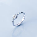 INS Elegant 925 Sterling Silver Snow Flower Diamond Zircon Rings for Women Fashion Jewelry Rings Christmas Gifts