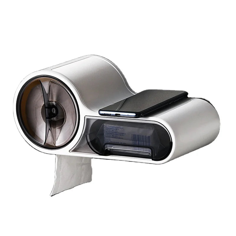 New Toilet Tissue Shelving for Household Non - Perforating Creative Waterproof Wall Hanging Roll Paper Box