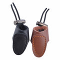 Archery Traditional Bow Finger Guard Tab Handmade Double-deck Cattle Hide Leather Thumb Ring
