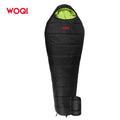 WOQI Customizable RDS Certified 800 Fill Power Polyester 4 Seasons Cold Proof Sleeping Bag with Detachable Hood for Outdoor