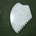 DIY Factory Supply Natural Polished White Jade Ice Cream Spoons Heated Gua Sha Tools for Eye