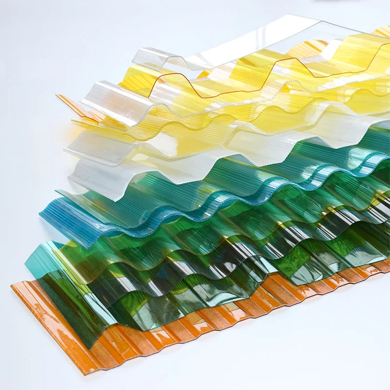 Hot Sales 4mm Thickness Anti UV Translucent Beautiful Color Corrugated Roofing Sheets