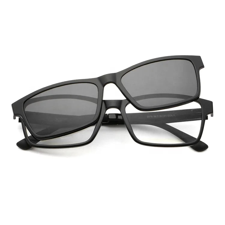 Magnet Polarized Sunglasses Interchangeable Magnetic Clip on Glasses Anti Blue Light