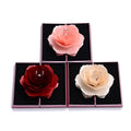 High-Grade Velvet Plastic Ring Box Trendy New Design Rectangular Jewelry Display Recyclable Favor Box Factory Wholesale Square