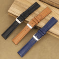 Factory Sell Real Leather Watch Strap 20mm High Quality Watch Accessories Semi-arched Watch Band Accept Do Logo