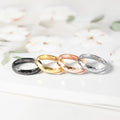 OAHLAN Factory Customized 4mm Multicolor Men Women Multi-Faceted Tungsten Carbide Rings Engagement Wedding Bands Fashion Jewelry