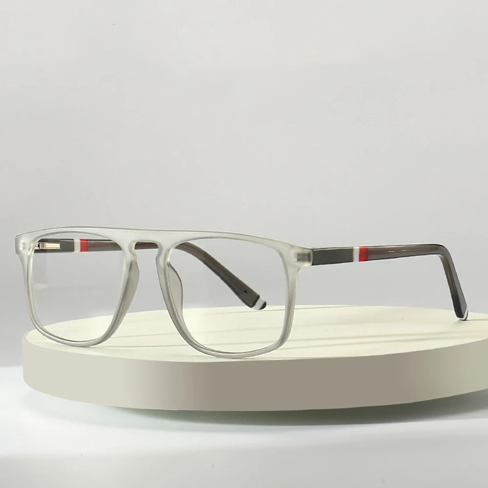 Hard Material Working Anti Blue Light Glasses square Office Traveling Indoor Casual Eyeglasses clear Lens Decent Brand Motion Si