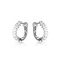 Silver 925 Jewelry Tree of Life Hoop Earrings for Women 925 Sterling Silver Leaves Anti-Allergy Fine Jewelry Gifts